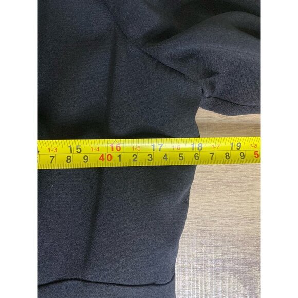 NWT Jill Stuart Black Midi Deep V Mock Bell Long Sleeve Dress Size 10 $300 - Picture 9 of 10